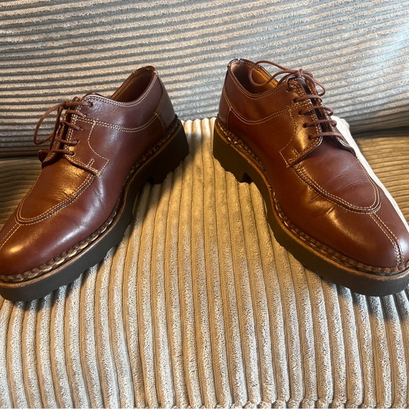 PARABOOT "Avignon" split-toe derby dress shoes - brown lily 3 1/2 4Z 074 98 R - Picture 6 of 16